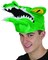 Adults Fiery Eyed Green Florida Gator Alligator Swamp Animal Hat Costume